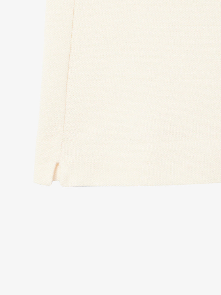 LACOSTE polo 2 bottoni uomo panna cotone