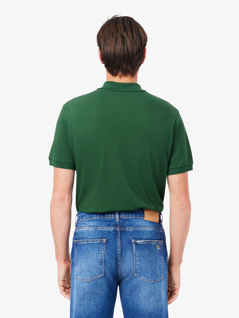 LACOSTE Polo classic fit l.12.12 uomo verde cotone