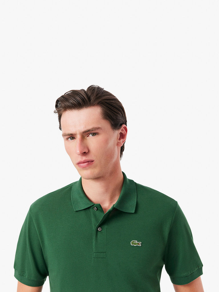 LACOSTE Polo classic fit l.12.12 uomo verde cotone