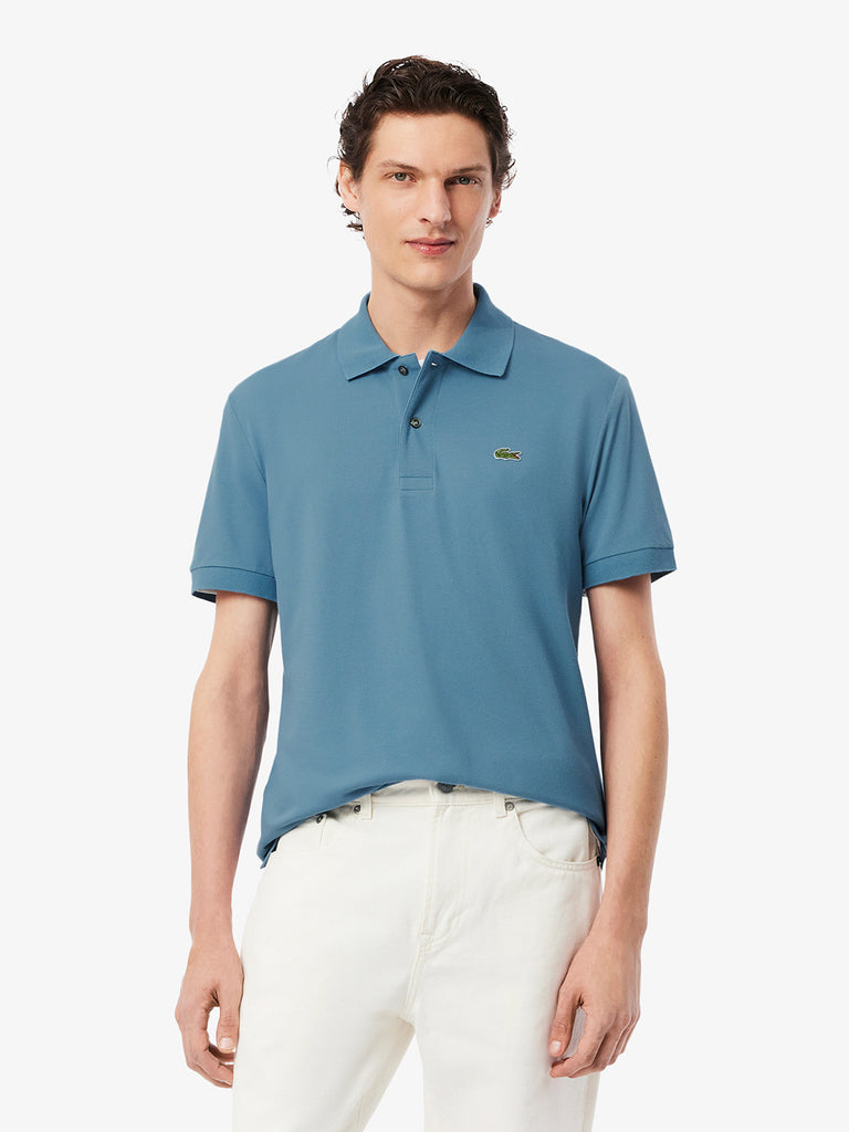 LACOSTE Polo Uomo Blu Cotone con 2 bottoni