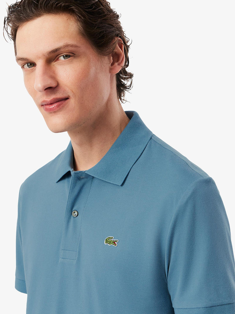 LACOSTE Polo Uomo Blu Cotone con 2 bottoni