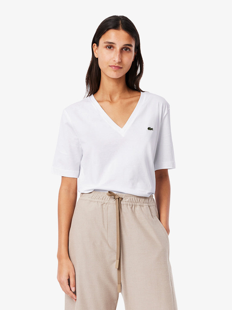 LACOSTE T-shirt T-SHIRT TF7300 Donna Bianco