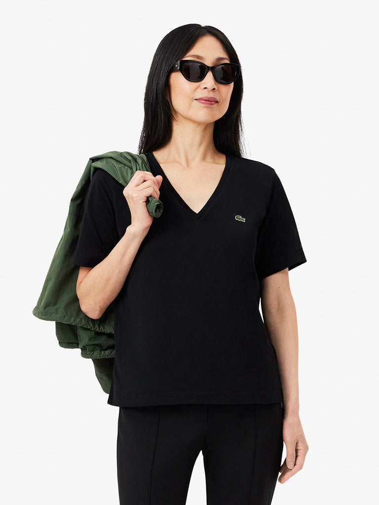 LACOSTE T-shirt T-SHIRT TF7300 Donna Nero