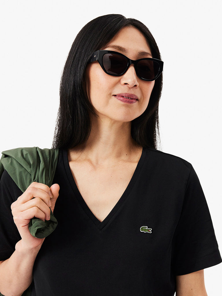 LACOSTE T-shirt T-SHIRT TF7300 Donna Nero