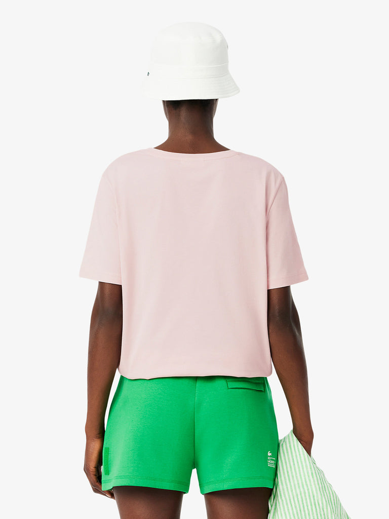 LACOSTE T-shirt T-SHIRT TF7300 Donna Rosa