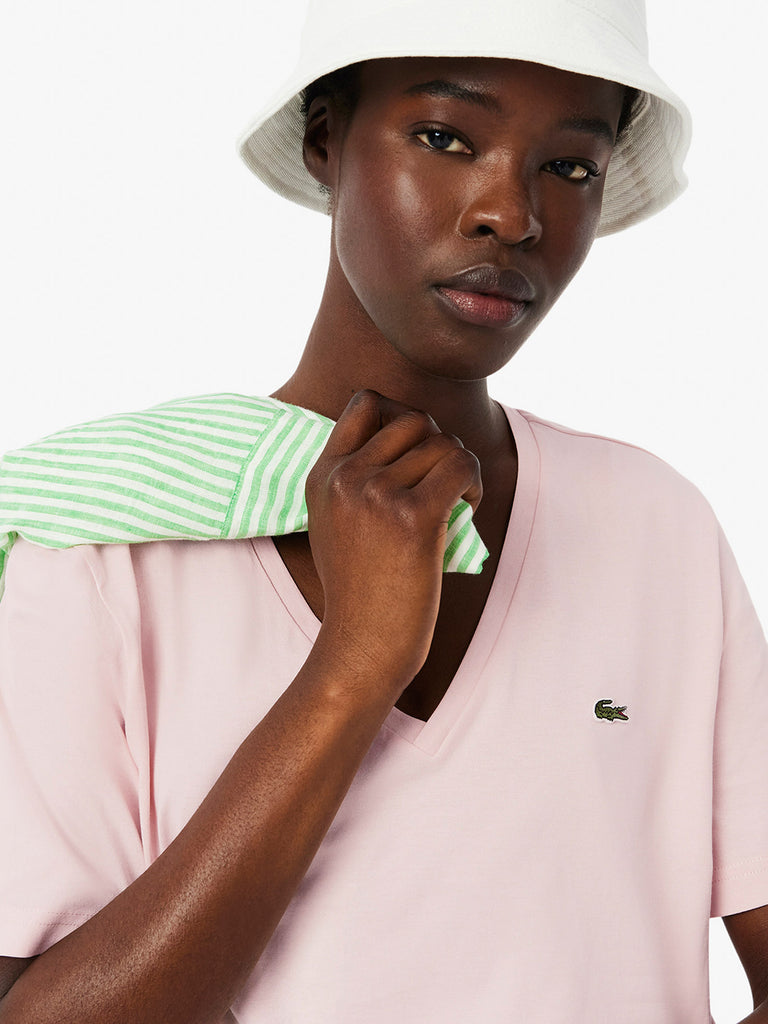 LACOSTE T-shirt T-SHIRT TF7300 Donna Rosa