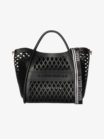 MARC ELLIS borse a mano chiusura a sacchetto donna pvc nero
