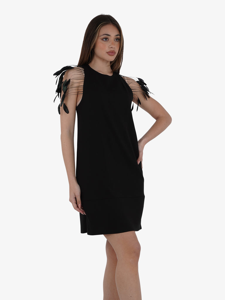 MERCI Abiti lunghi Donna Nero Viscosa