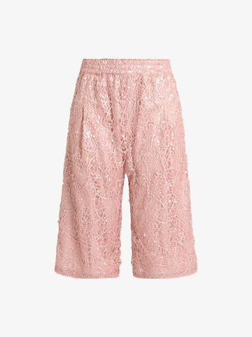 MERCI pantalone con applicazioni donna rosa