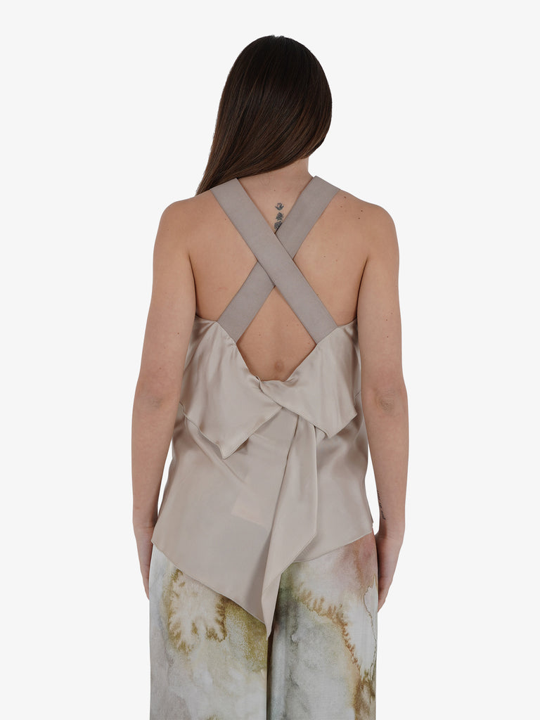 MERCI Top Donna Beige Viscosa
