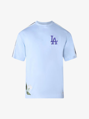 NEW ERA t-shirt mlb floral uomo azzurro poliestere