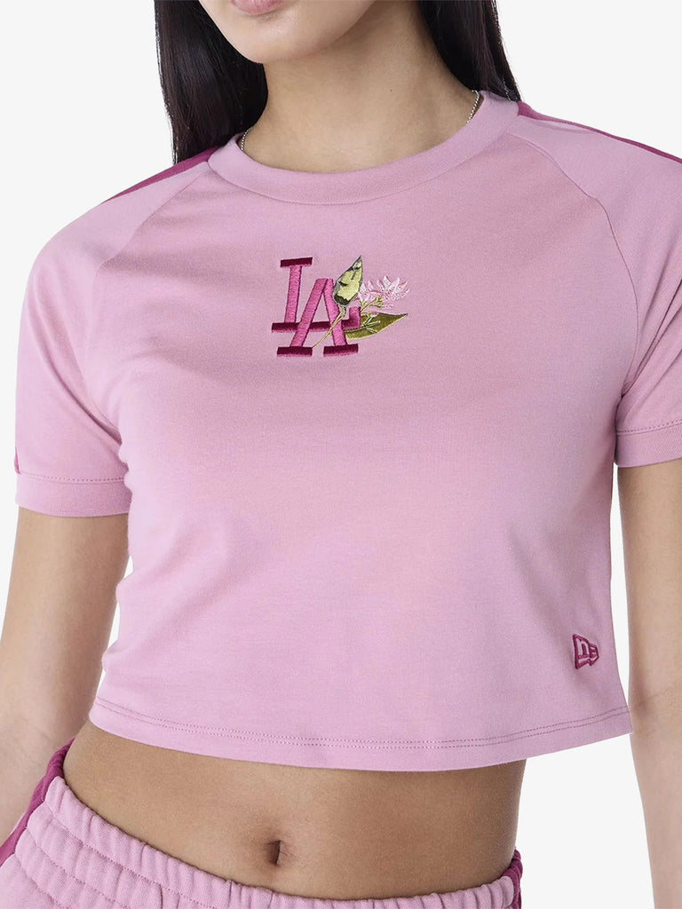NEW ERA t-shirt wmns mlb floral donna rosa cotone