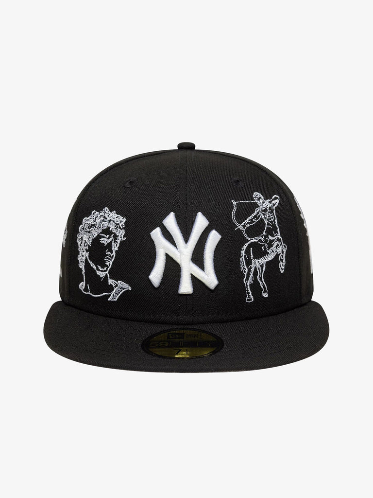 NEW ERA cappelli uomo mlb mythical 59fifty cotone nero
