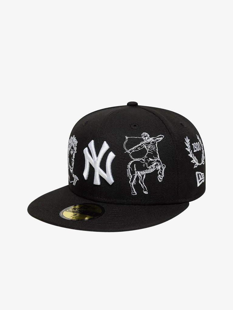 NEW ERA cappelli uomo mlb mythical 59fifty cotone nero