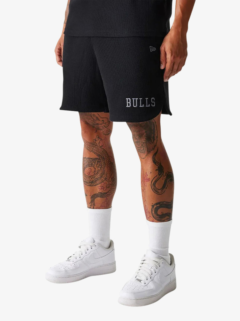 NEW ERA shorts nba waffle uomo nero cotone