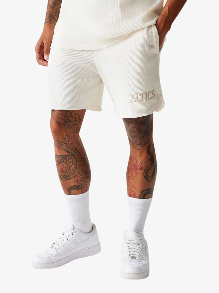 NEW ERA shorts nba waffle uomo bianco cotone