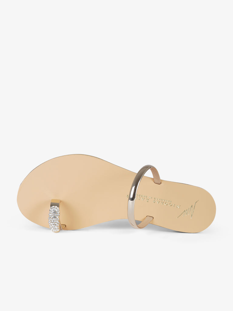 NICOLAS LAINAS sandali bassi puna mandorla donna oro