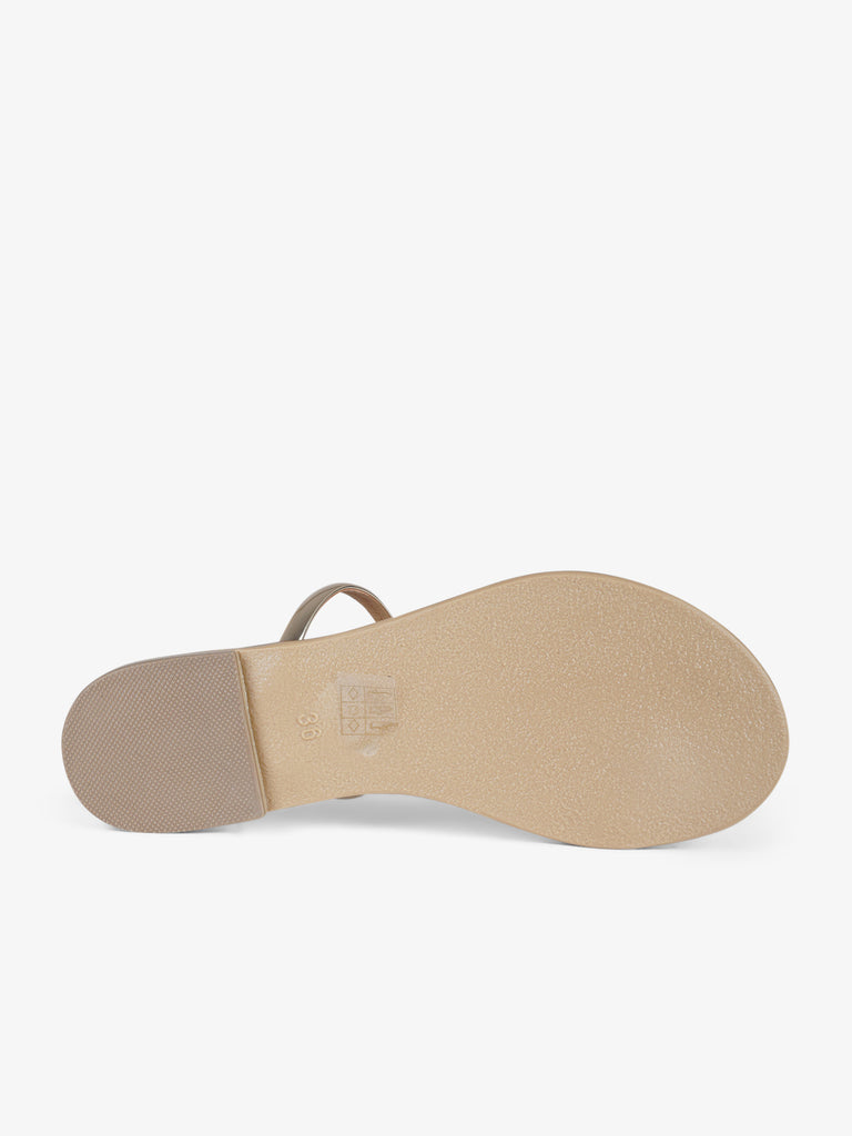 NICOLAS LAINAS sandali bassi puna mandorla donna oro