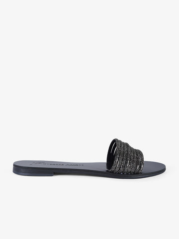 NICOLAS LAINAS sandali bassi monocolore donna nero