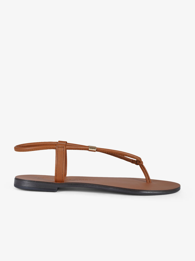 NICOLAS LAINAS sandali bassi con tacco donna pelle sintetica beige