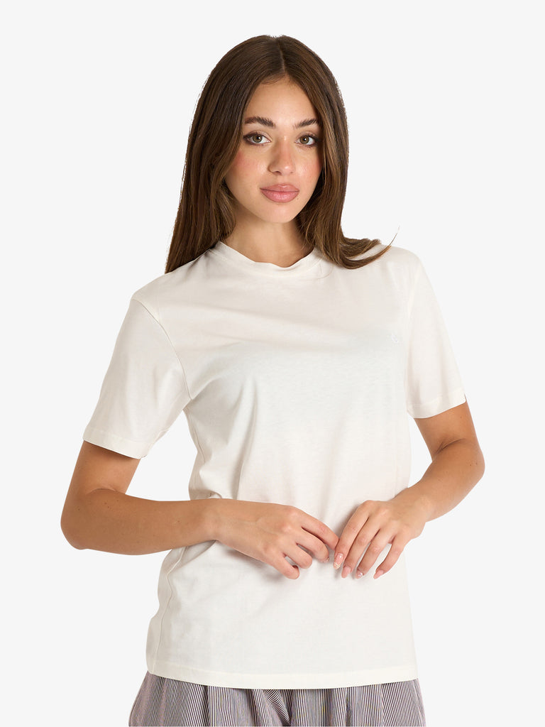 OTTOD'AME t-shirt basic donna bianco cotone