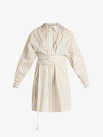 OTTOD'AME abito corto a righe donna multicolor cotone