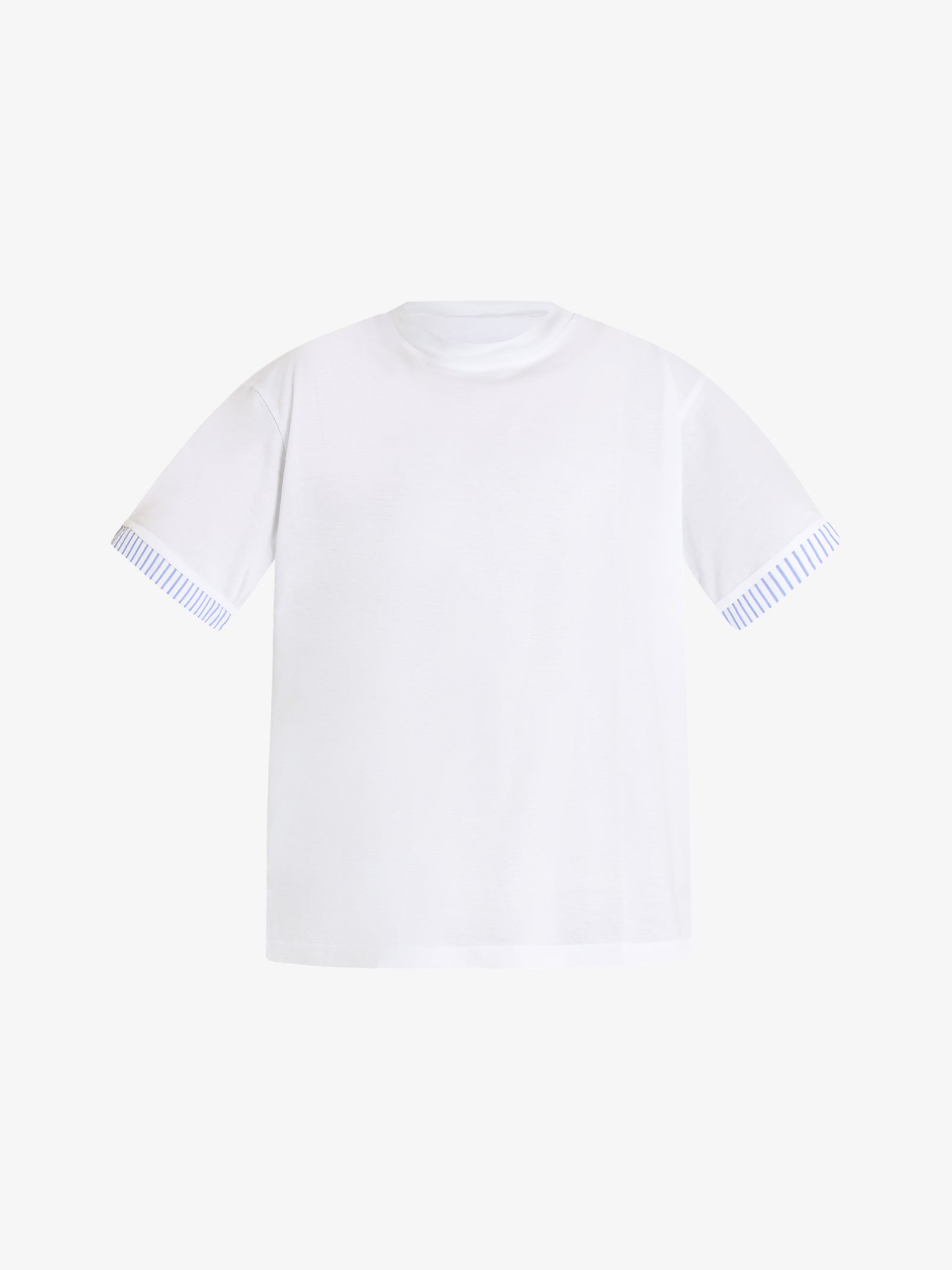 PAOLO PECORA t-shirt doppio risvolto uomo bianco cotone