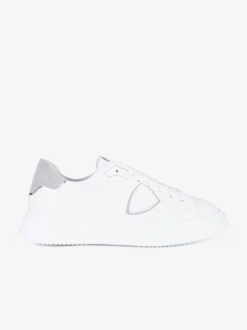 PHILIPPE MODEL Sneakers TEMPLE LOW MAN BTLU Uomo Pelle Bianco