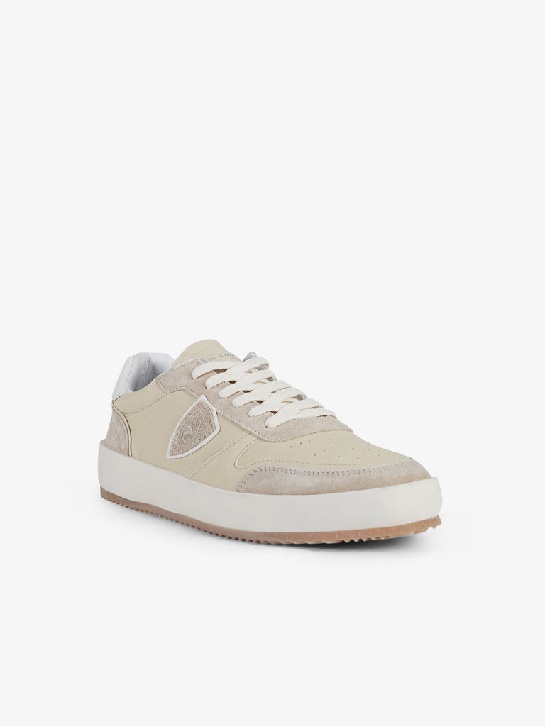 PHILIPPE MODEL Sneakers NICE LOW MAN VNLU Uomo Pelle Beige