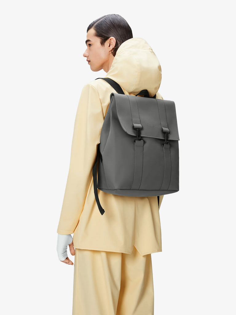 RAINS zaini unisex msn bag w3 poliestere grigio