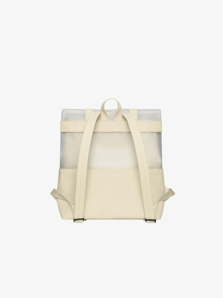 RAINS zaini unisex split msn bag mini poliestere beige