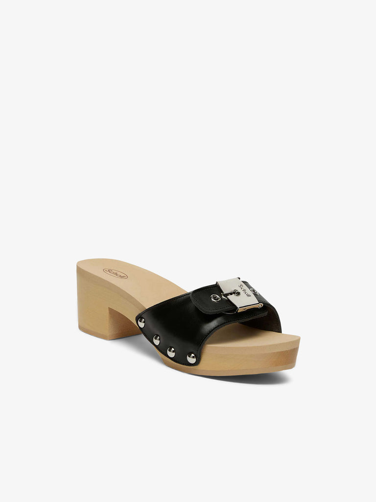 SCHOLL ciabatte donna noelle chunky pelle nero