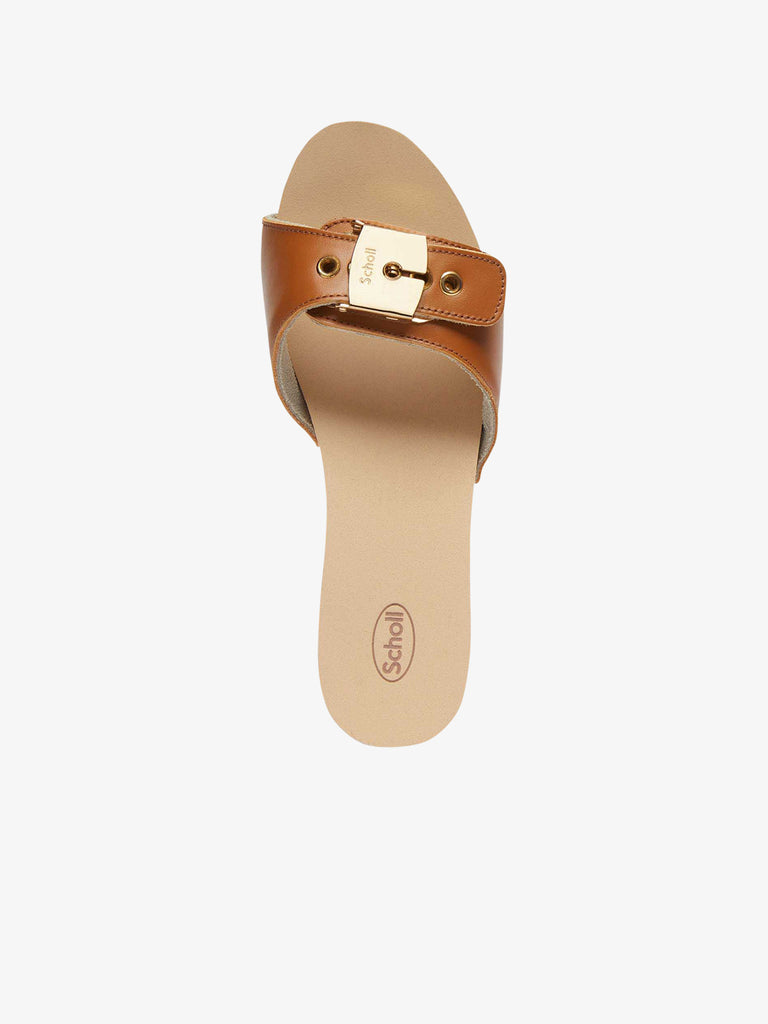 SCHOLL ciabatte donna noelle chunky pelle marrone
