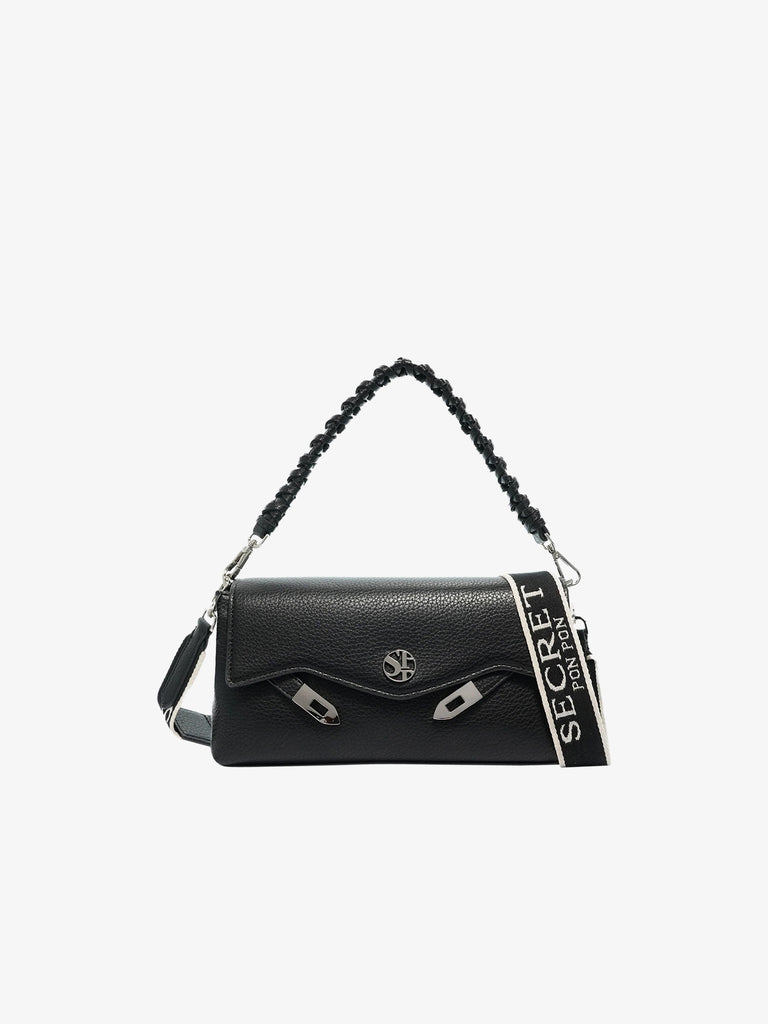 SECRET PON PON Pochette Quiny clutch donna nero