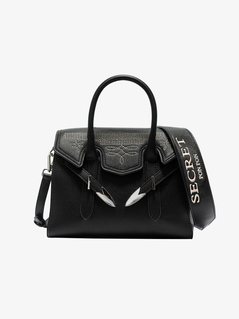 SECRET PON PON Borsa a spalla YALIS RODEO SMALL donna nero