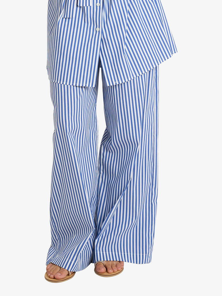 SEMICOUTURE pantalone jhonny donna azzurro cotone