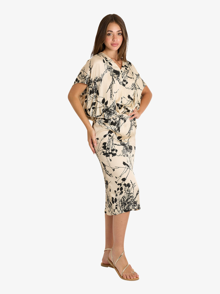 SEMICOUTURE abito donna beige viscosa