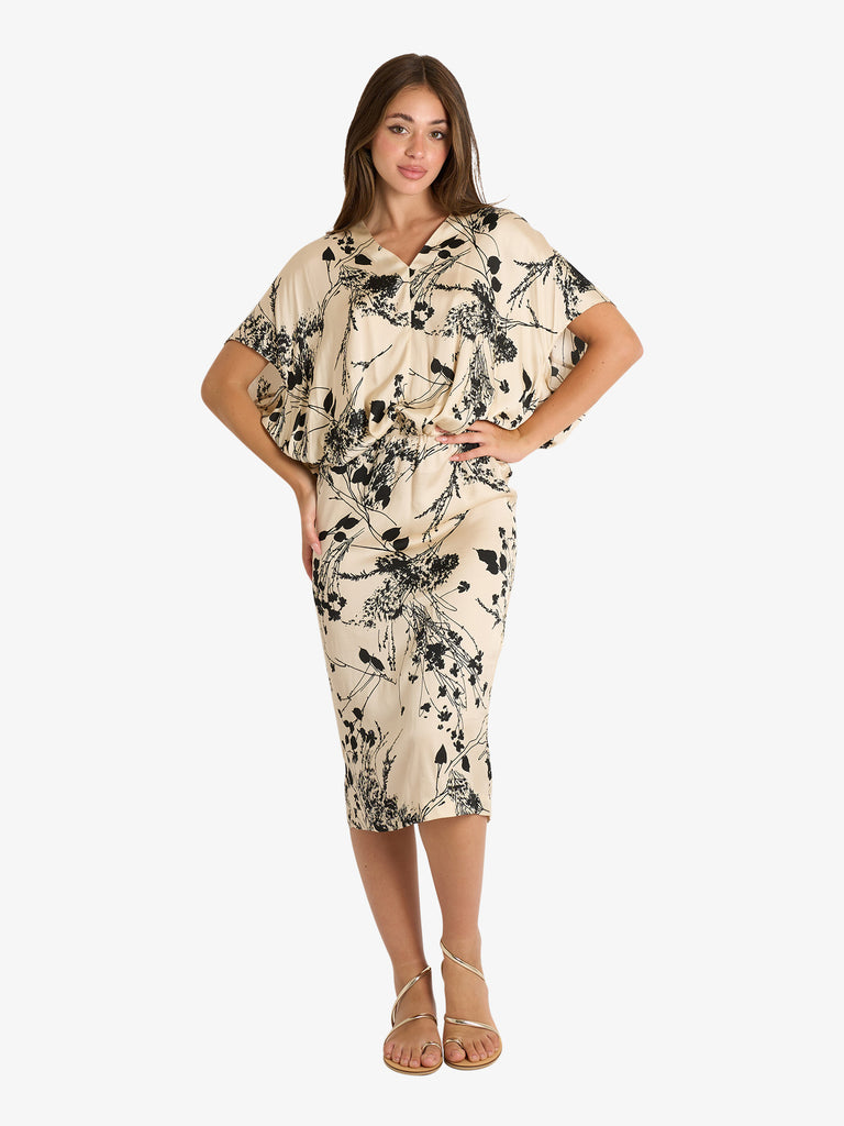 SEMICOUTURE abito donna beige viscosa