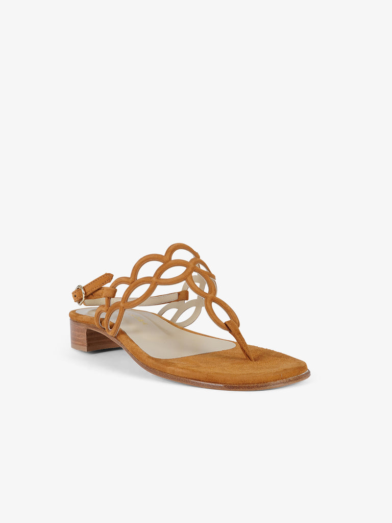 SIANO VIA ROMA sandali bassi monocolore donna pelle beige