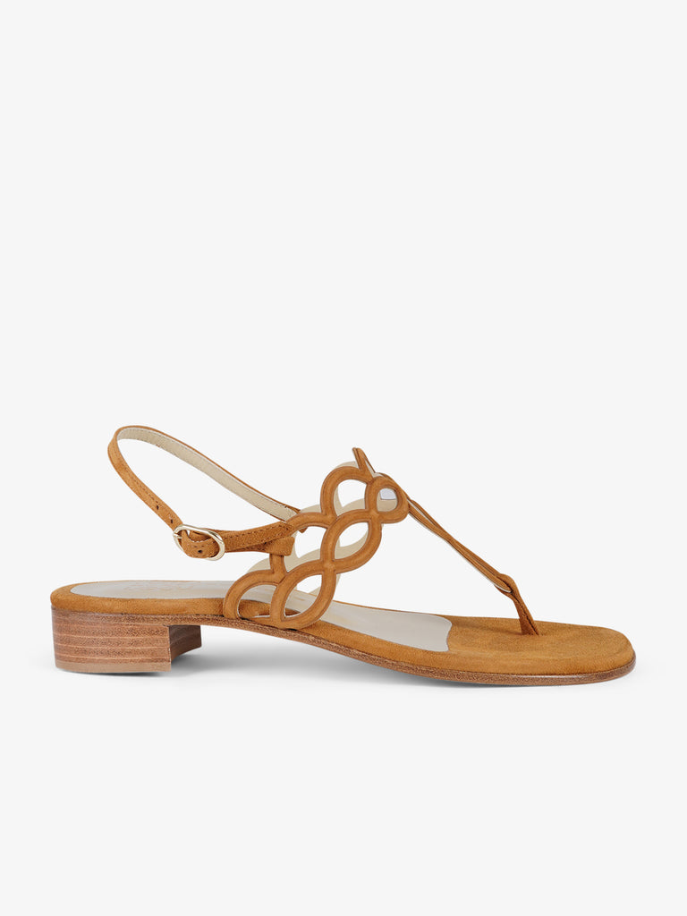 SIANO VIA ROMA sandali bassi monocolore donna pelle beige