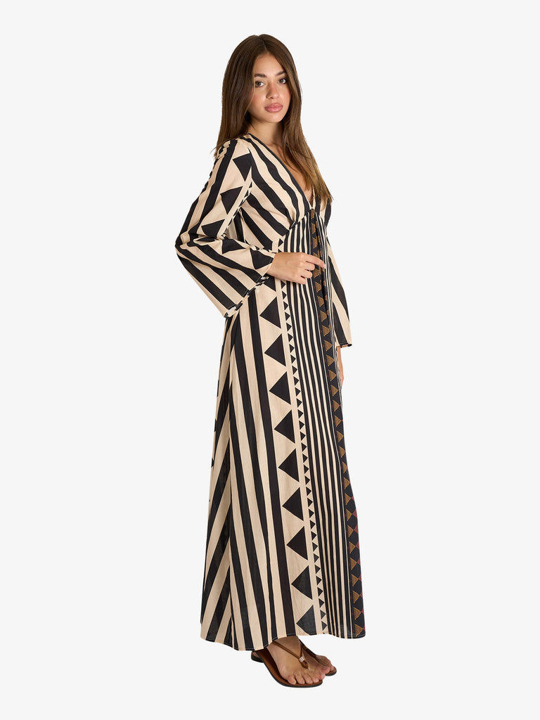 SOUVENIR abito donna beige cotone