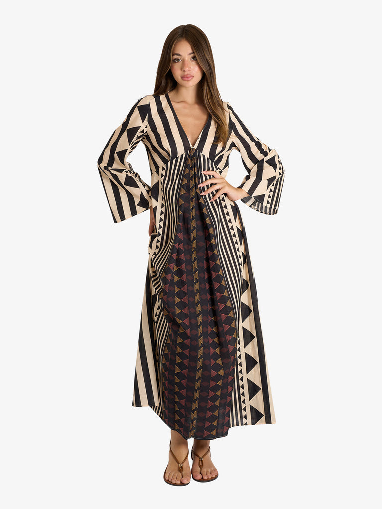 SOUVENIR abito donna beige cotone