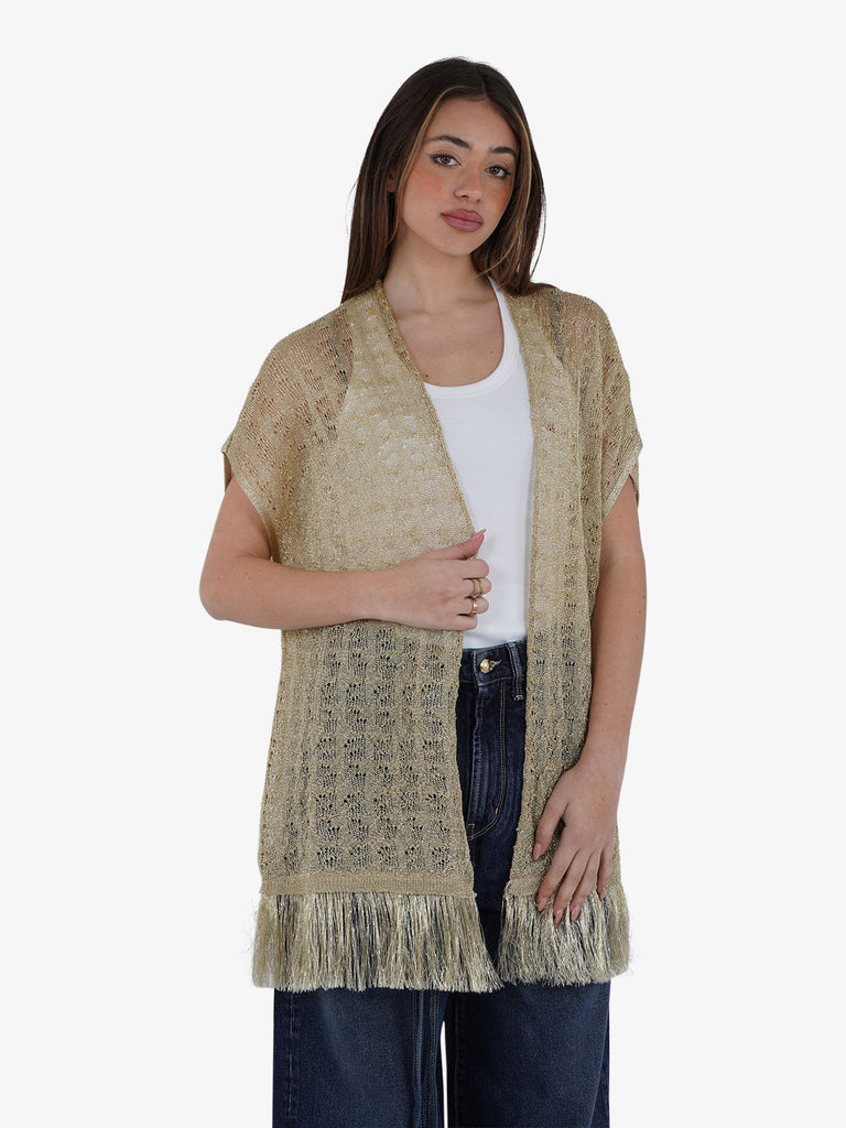 SPACE SIMONA CORSELLINI Cardigan P25CPCRO0201 Donna Oro