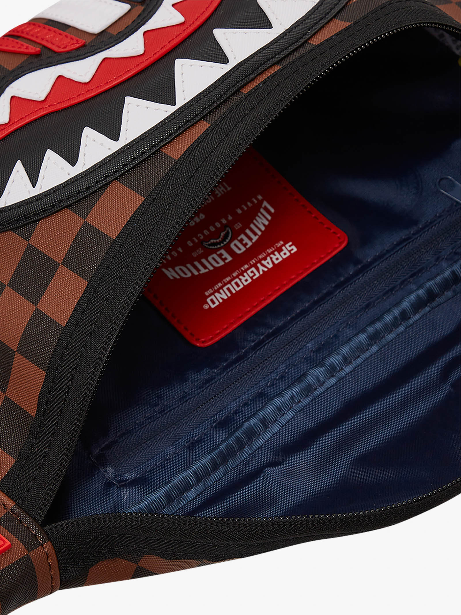 SPRAYGROUND Men's fanny pack sharks in paris gt pvc brown