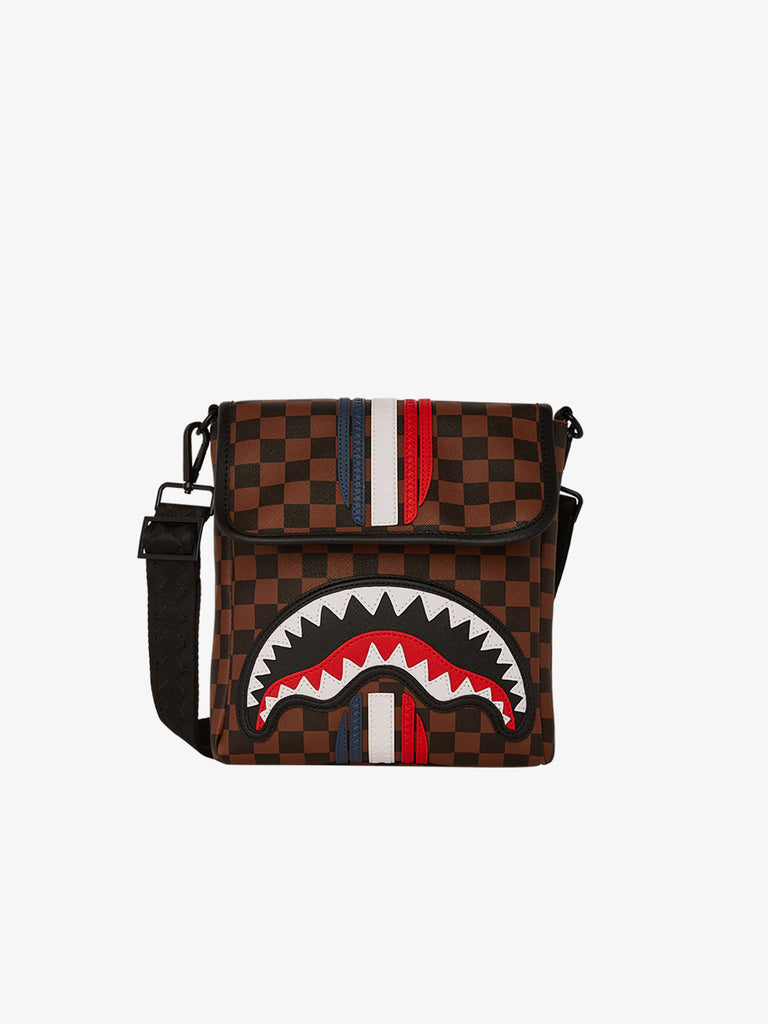 SPRAYGROUND MACHINE FRANCAISE Men's PVC Handbags Brown