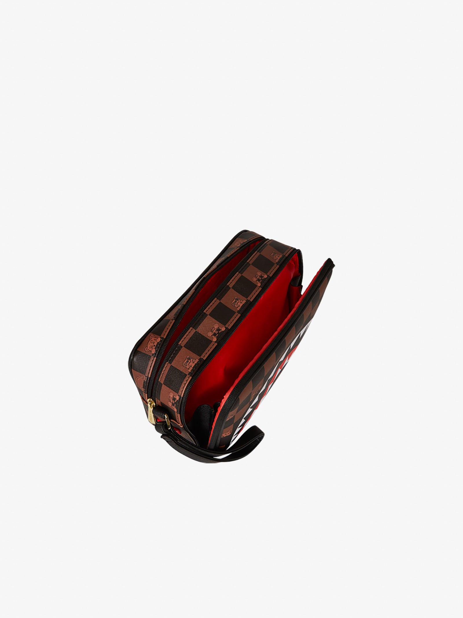 SPRAYGROUND PEEKING CHARACTER Men's Clutch Bag Brown