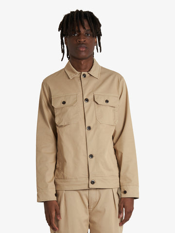 SSEINSE camicie a bottoni uomo beige cotone