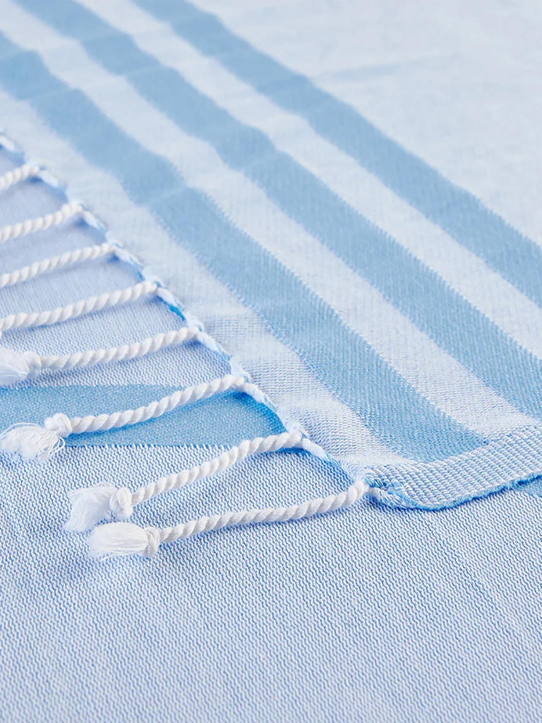 SUNDEK teli da mare key fouta unisex azzurro cotone
