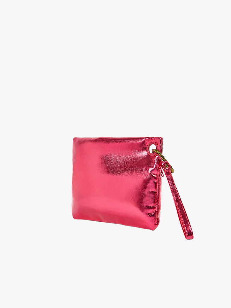 SUNDEK pochette donna laminated poliuretano fucsia