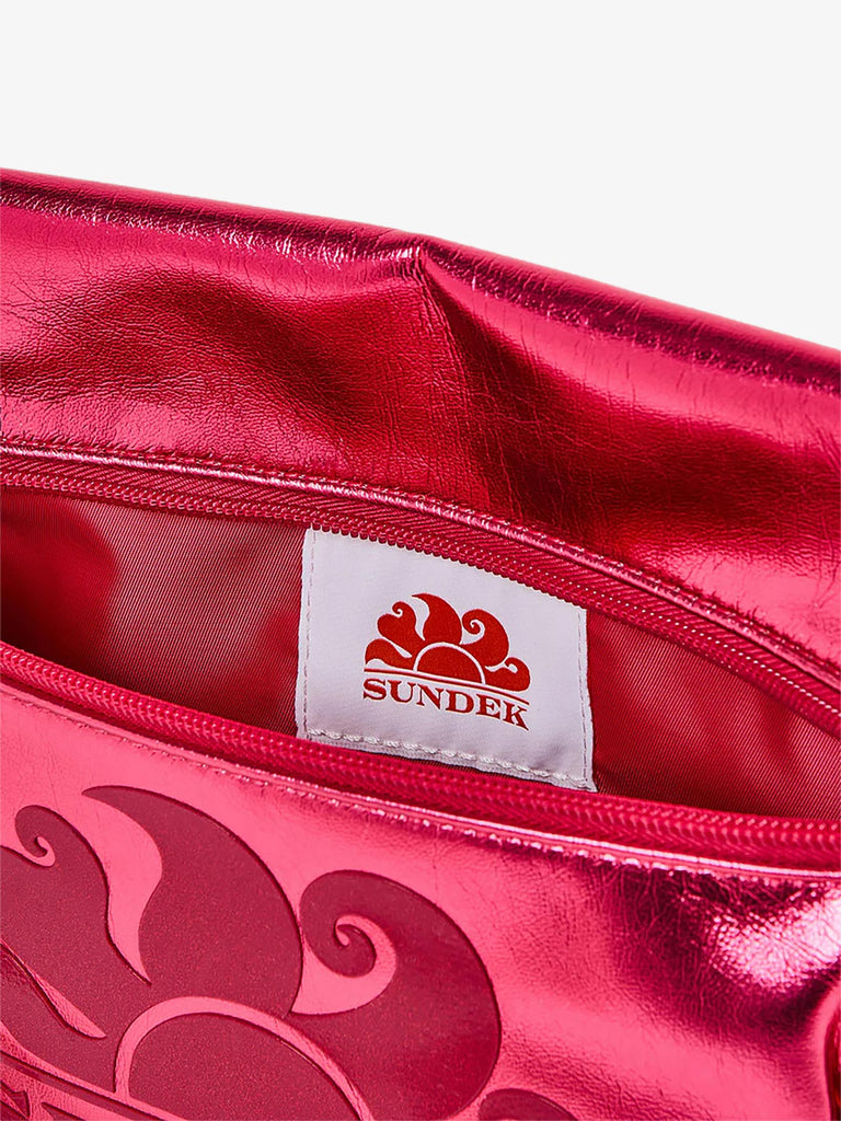 SUNDEK pochette donna laminated poliuretano fucsia